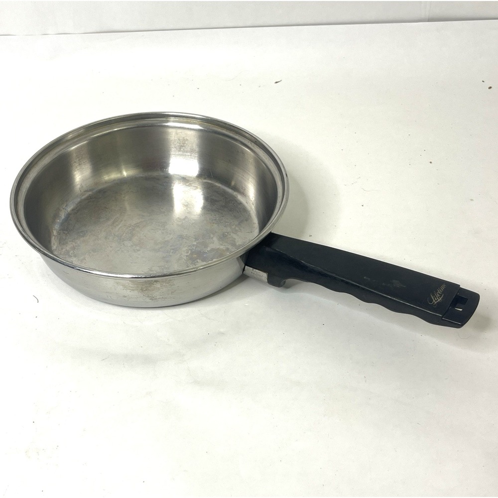 Vintage Lifetime Cookware 8 Inch Skillet Fry Pan‎ 18-8 Stainless USA No Lid